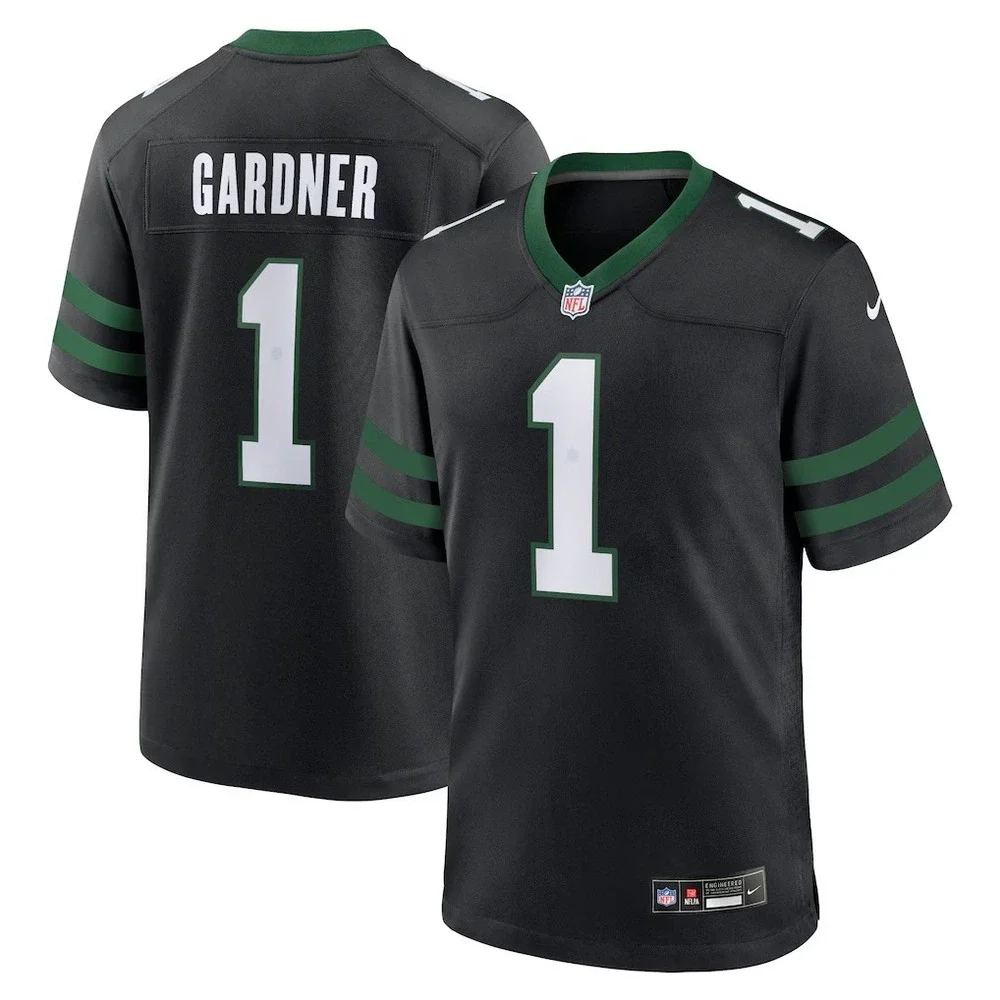 New York‎ Jets Sauce Gardner Nike Alternate Game Jersey Mens 3XL Black NFL NEW